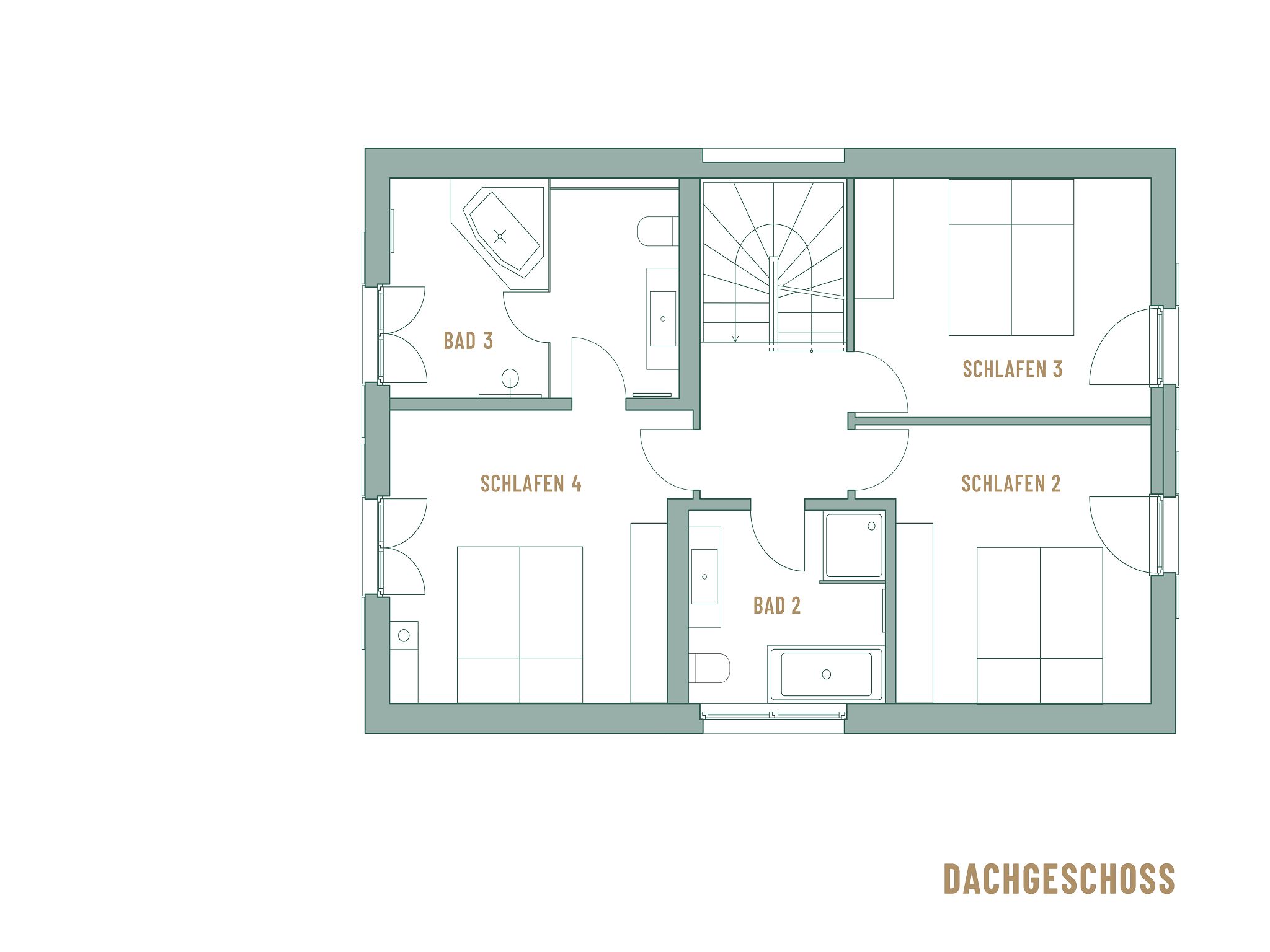 Reetdachhaus Typ C (4 Schlafzimmer)